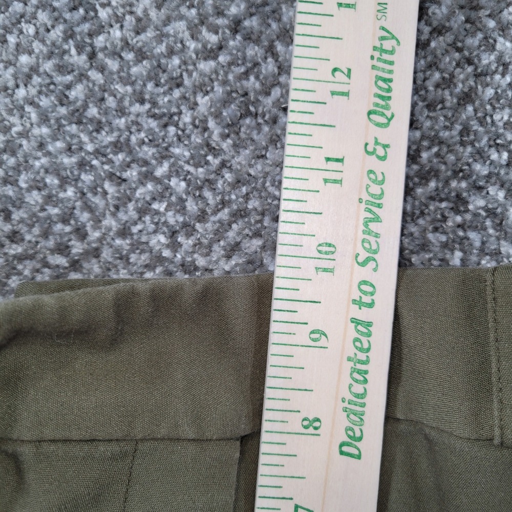 Liz Claiborne Career Petite Emma Classic Olive Green Cropped Pants 12P Straight - Picture 7 of 11
